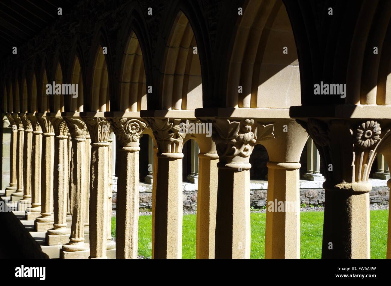 Cloître de l'abbaye d'Iona en Ecosse Banque D'Images