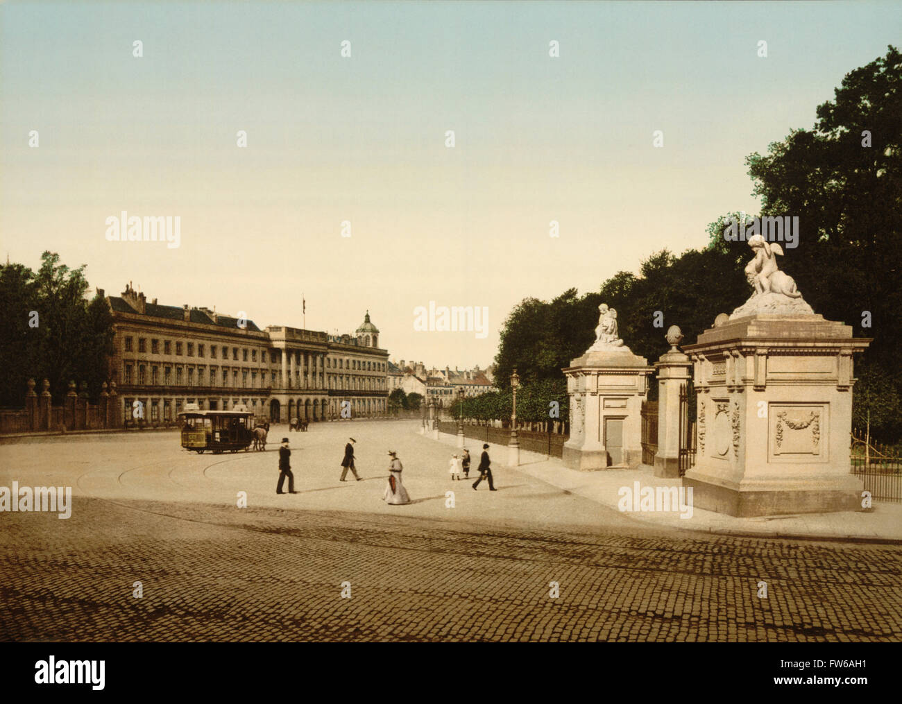 Palais royal, Bruxelles, Belgique, impression Photochrome, vers 1900 Banque D'Images
