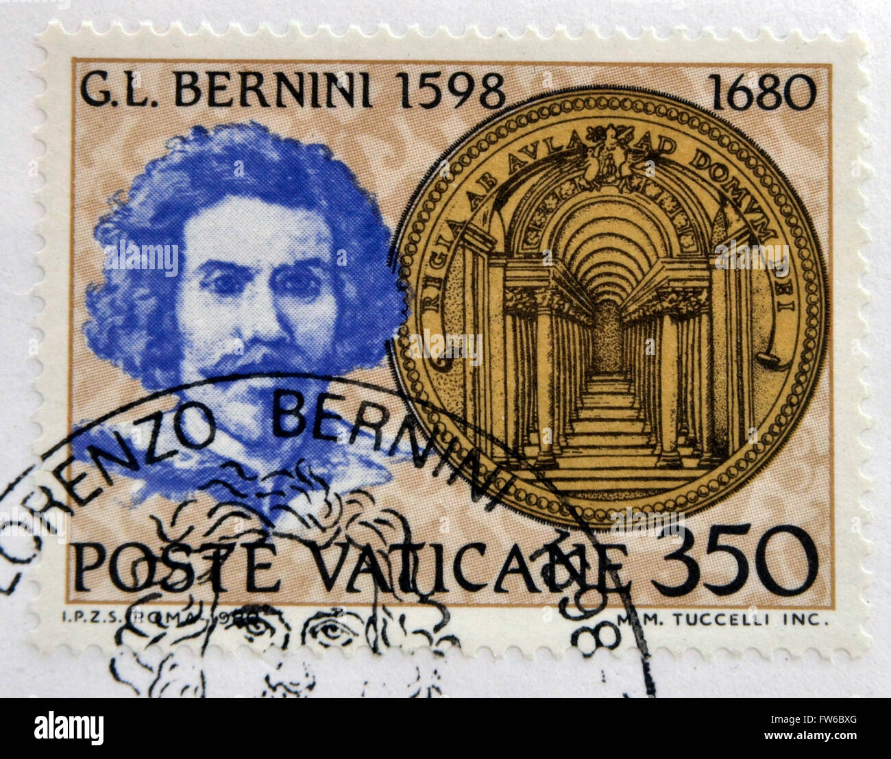 Cité du Vatican - VERS 1980 : timbres en Vatican montre Gian Lorenzo Bernini,  vers 1980 Photo Stock - Alamy