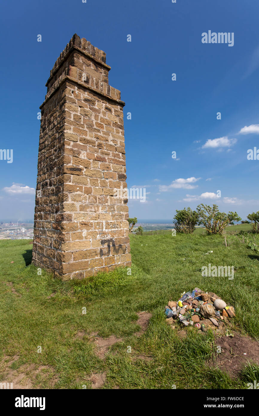 La balise, sur Eston Nab, Cleveland, Angleterre Banque D'Images