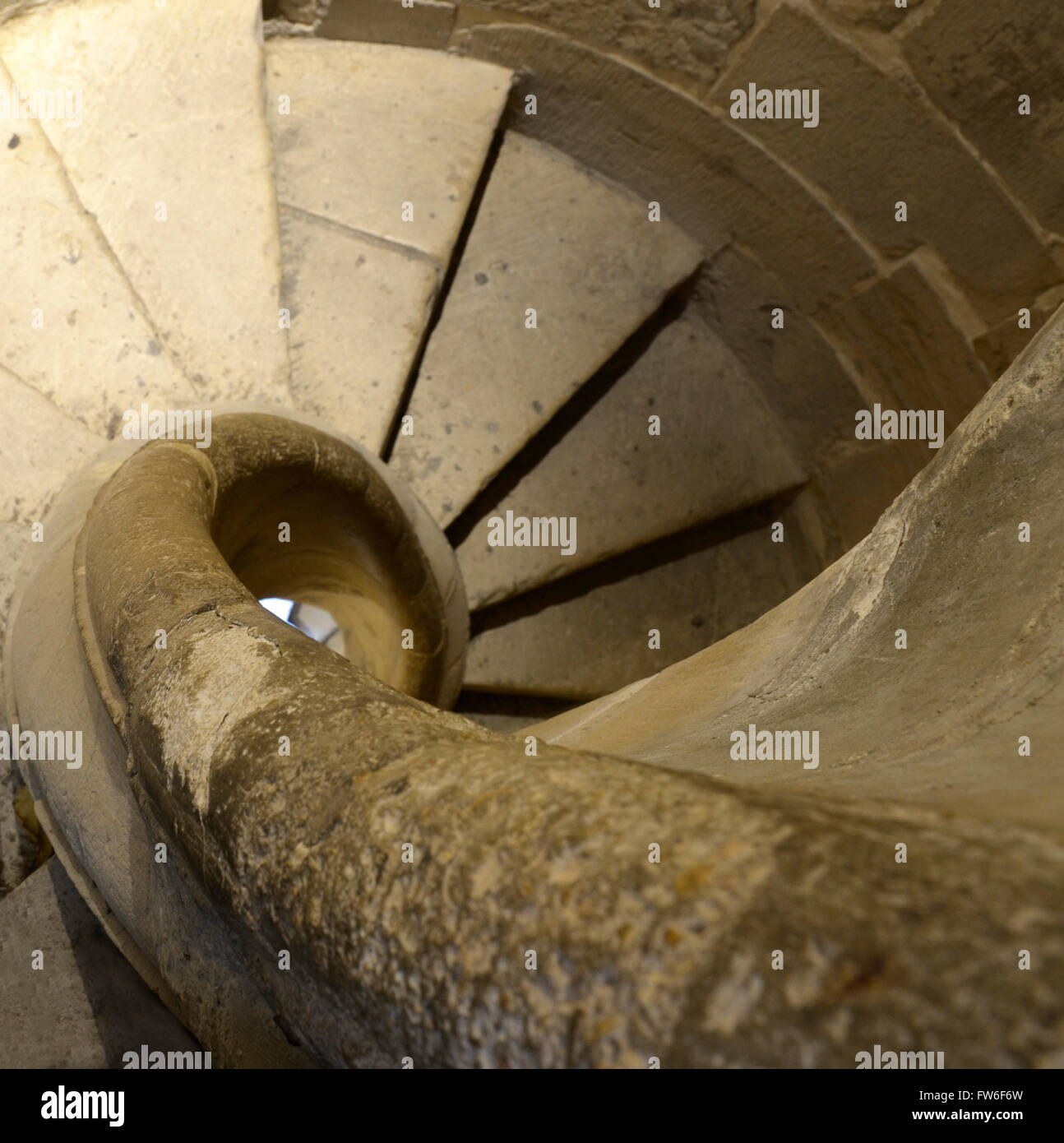 Escaliers en spirale dans les ruines de Santa Maria, Cazorla Banque D'Images
