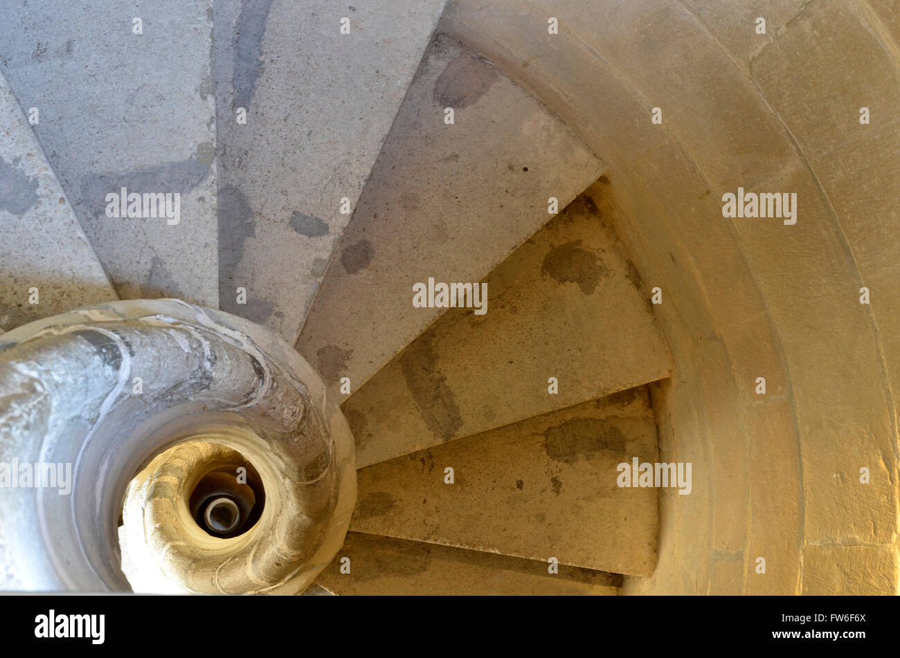 Escaliers en spirale dans les ruines de Santa Maria, Cazorla Banque D'Images