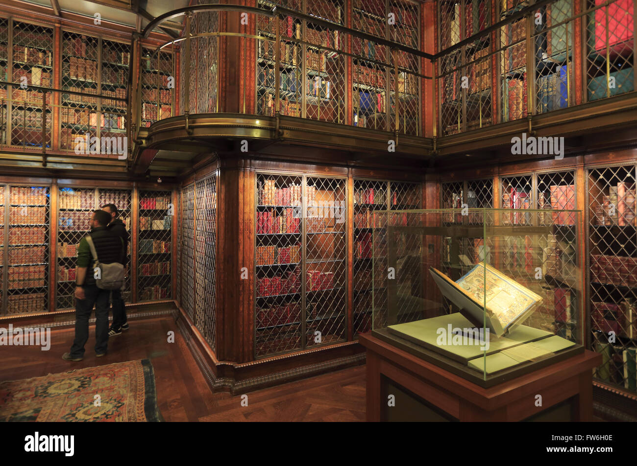 L'historique de la bibliothèque de M. Morgan dans la Morgan Library & Museum, Manhattan, New York City, USA Banque D'Images