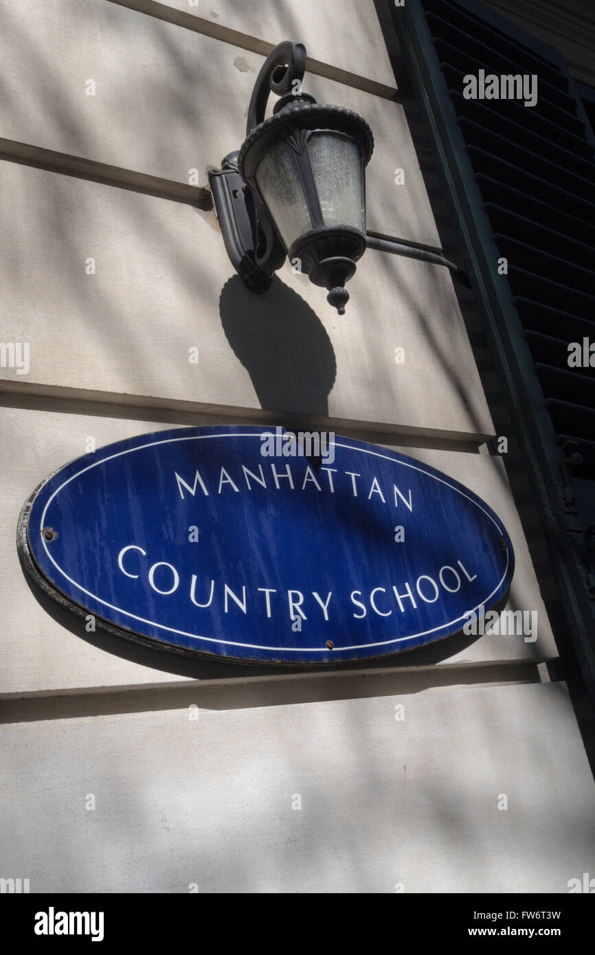 Manhattan, NEW YORK CITY Country School Banque D'Images