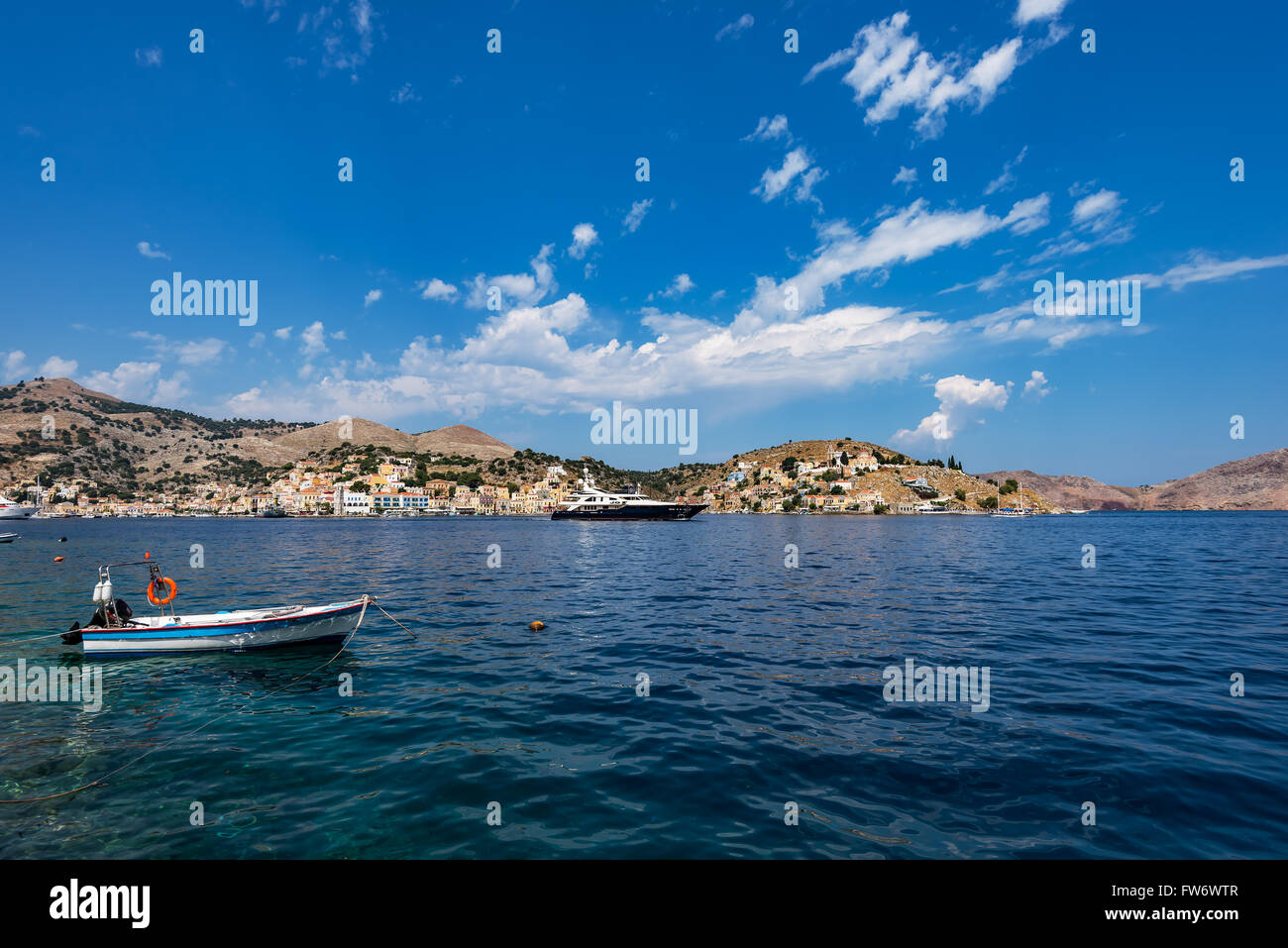 Port de Symi, Grèce Banque D'Images