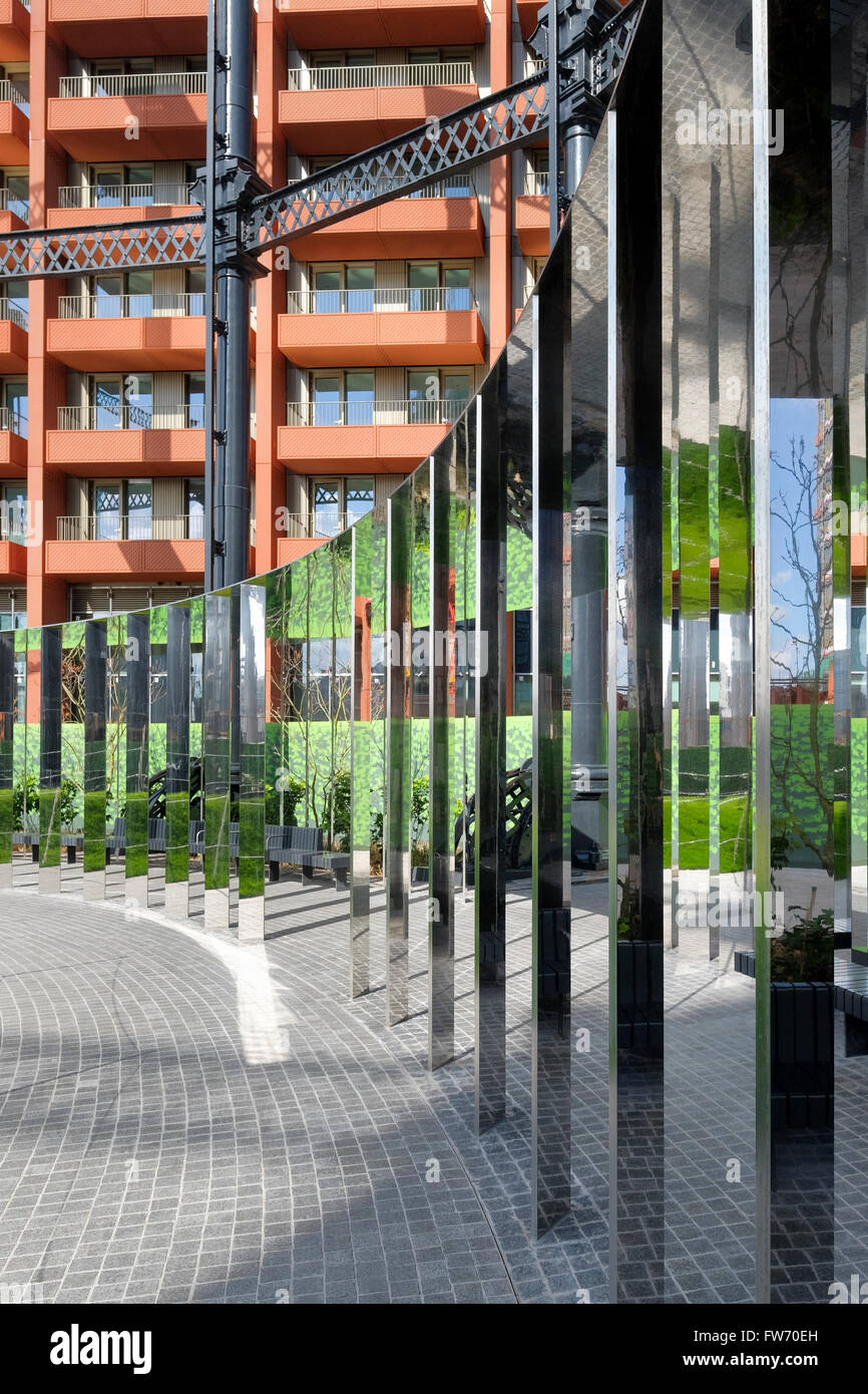 Parc Gasholder, n° 8 King's Cross, Londres, Angleterre Banque D'Images