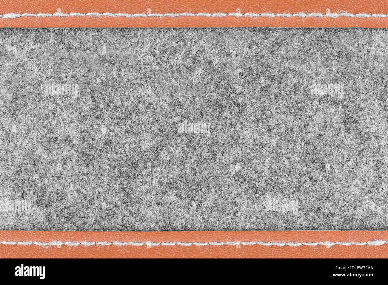 Arrière-plan de close up sur la texture du tissu gris et marron cuir sur les bords Banque D'Images