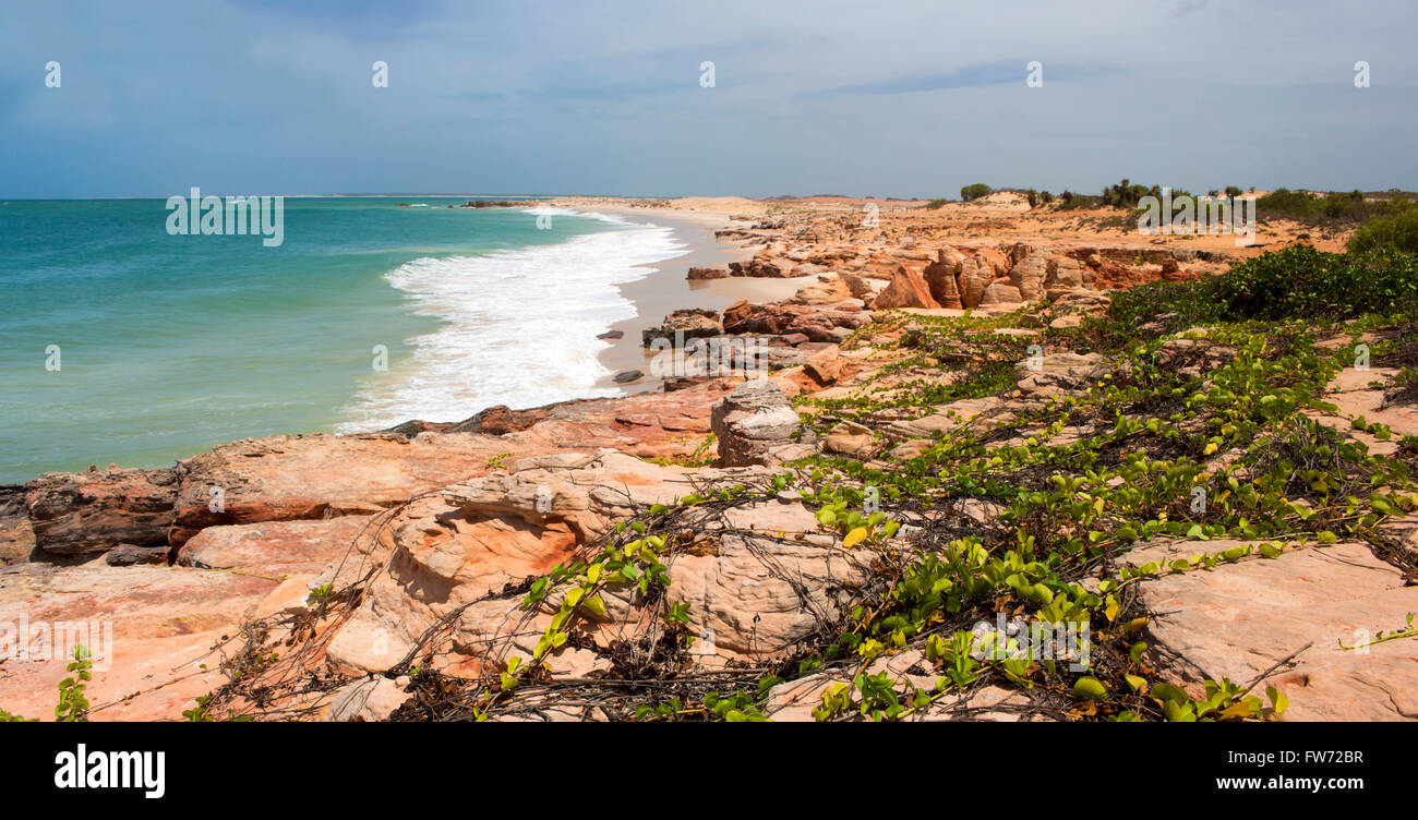 Rocky Cape Leveque ,sur l'extrémité nord de la péninsule de Dampier dans la région de Kimberley tropicales de l'ouest de l'Australie . Banque D'Images