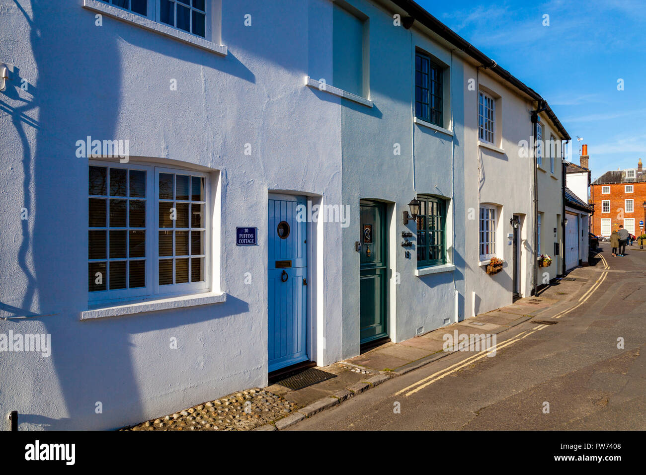 Maisons colorées, Arundel, West Sussex, UK Banque D'Images