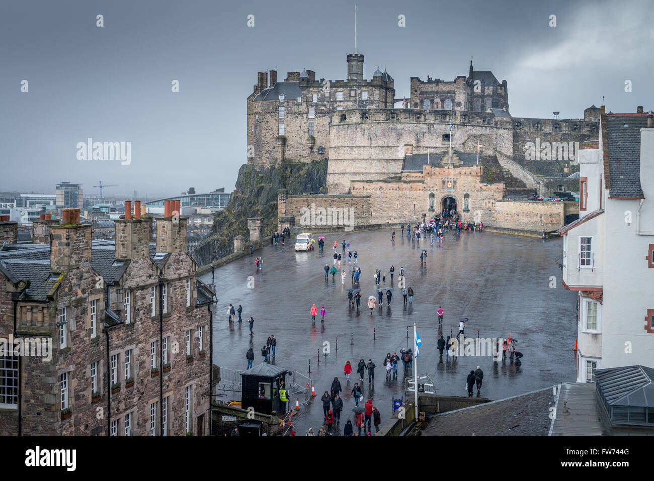 L'approche pour le château d'Edinburgh, Édimbourg, Écosse Banque D'Images