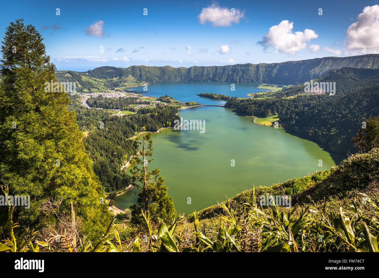 Lagoa Sete Cidades sur l'île des Açores Banque D'Images