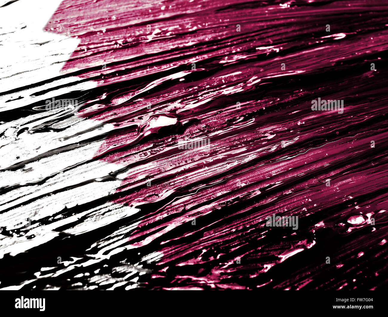 Drapeau qatar peint Banque D'Images