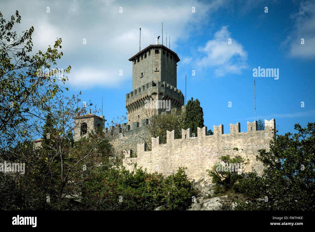 Saint-marin, République de Saint-Marin - 10 octobre 2012 : Rocca Guaita tower, tower ou tour First Banque D'Images