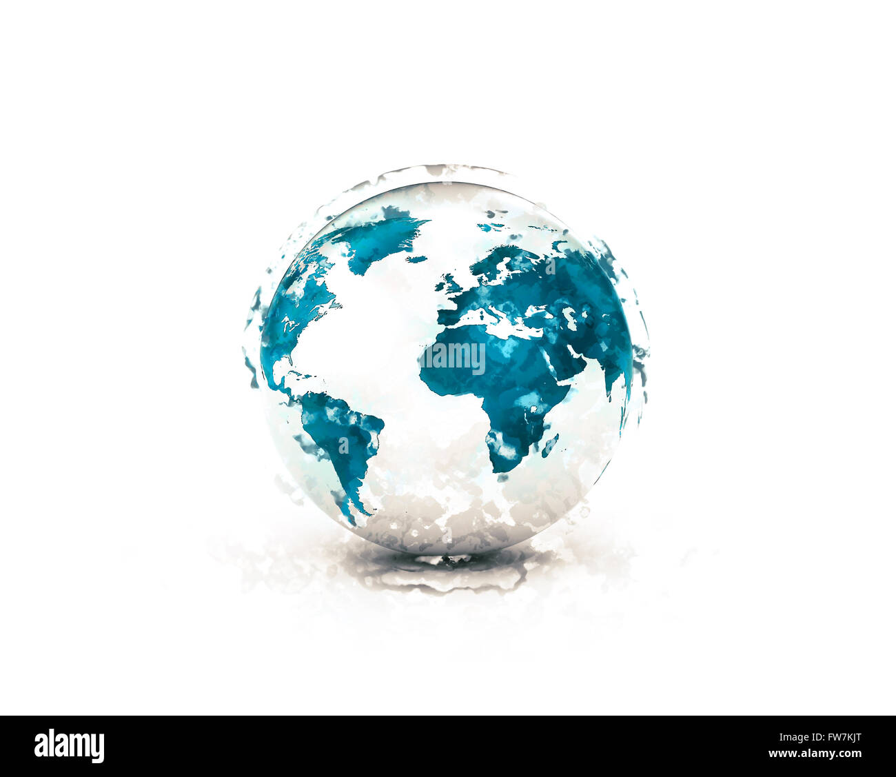 Carte du monde créatif résumé peinture Banque D'Images