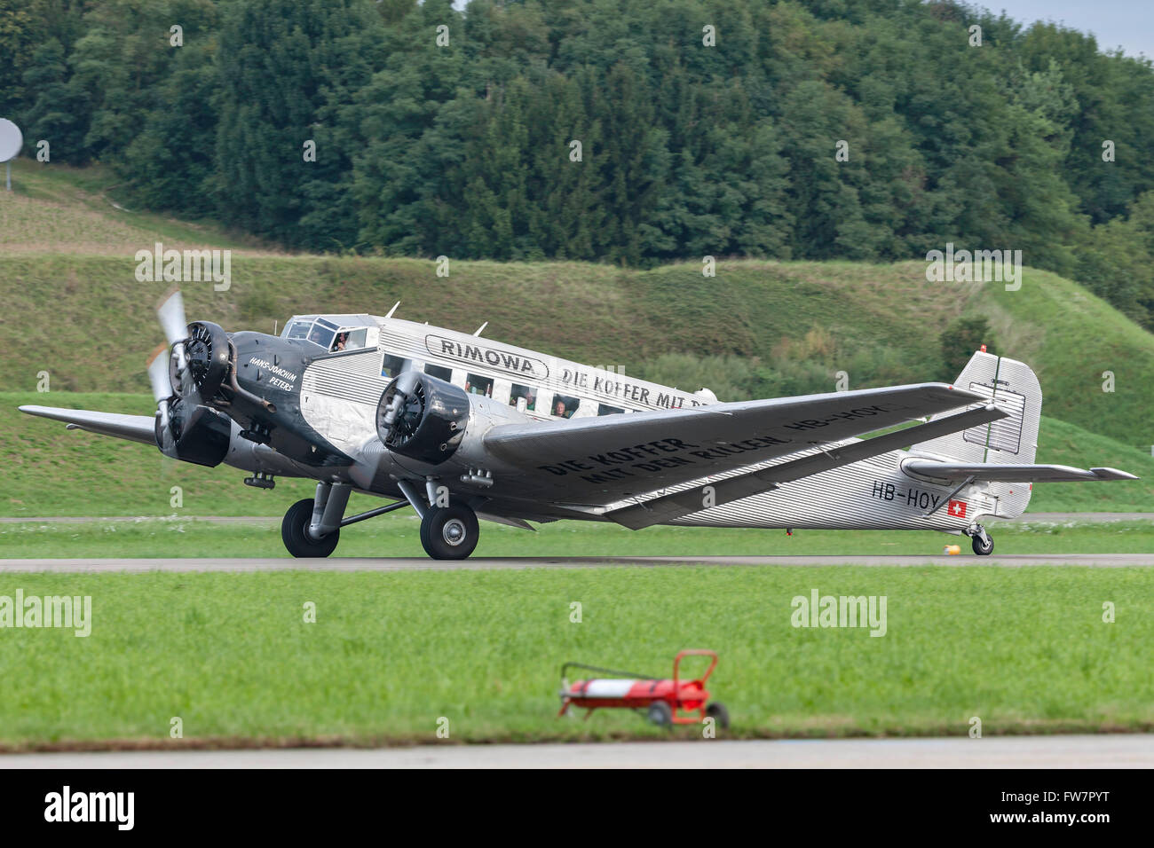 Junkers JU-52 HB-HOY transport fv allemand d'aéronefs exploités par Ju-Air en Suisse. Banque D'Images