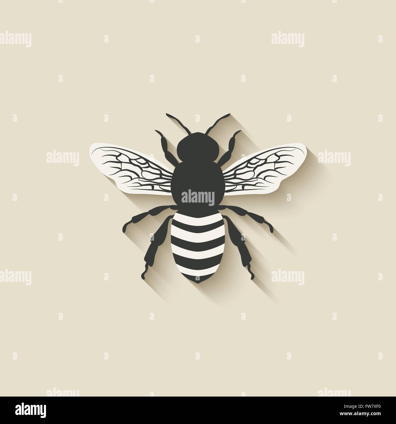 Icônes d'insectes abeilles - vector illustration EPS 10. Illustration de Vecteur