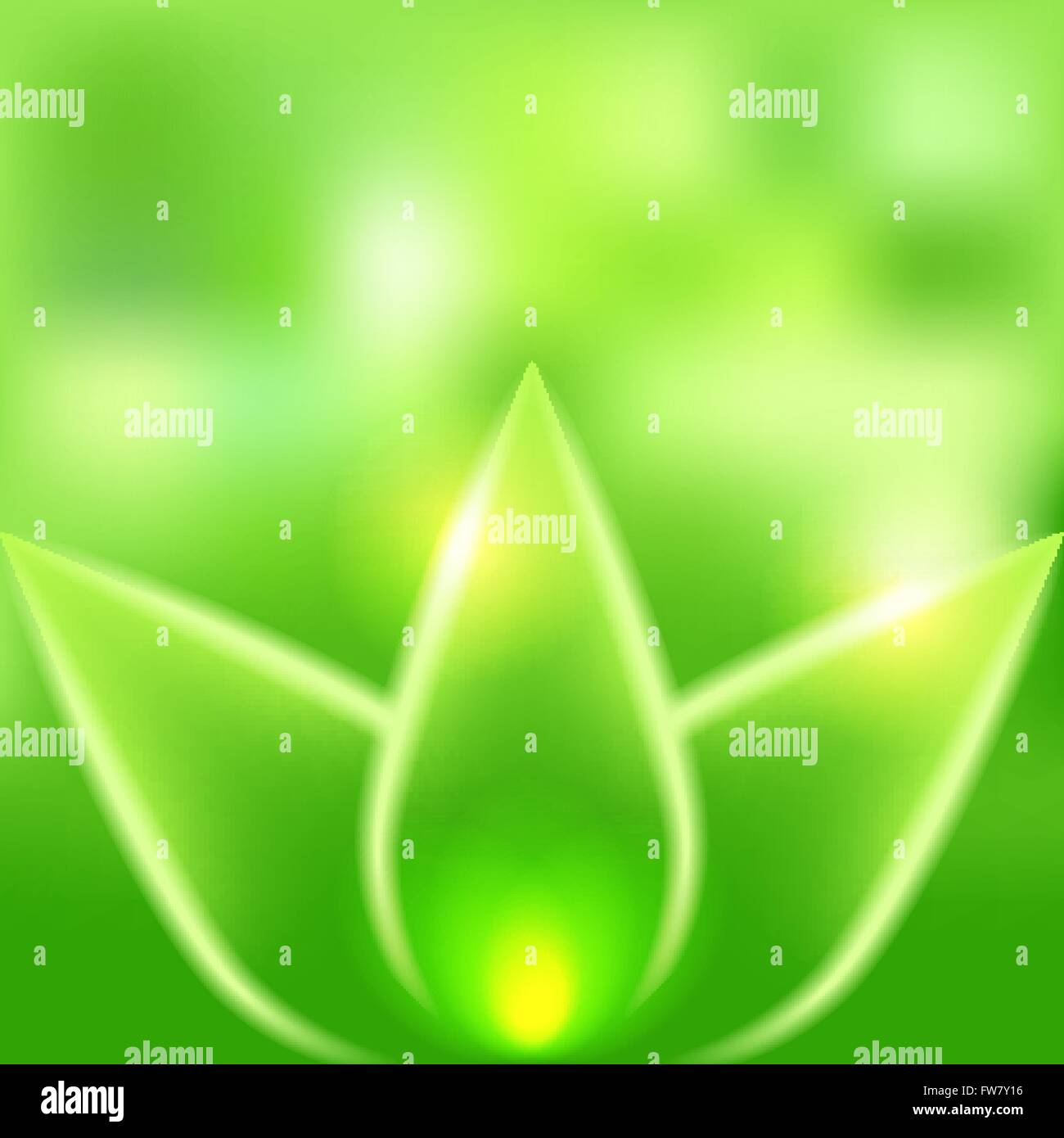 Les feuilles vertes fond flou - vector illustration EPS 10. Illustration de Vecteur