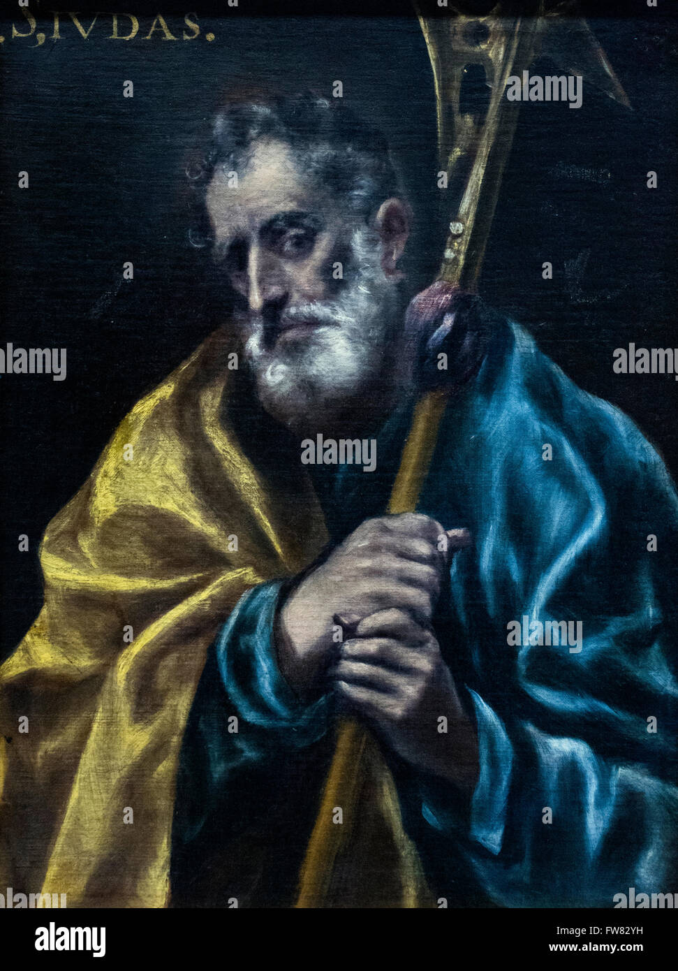 Oviedo, Espagne. 31 mars, 2016. Peinture à l'Huile "un judas Tadeo apostol' (1608) de l'El Greco lors de la réouverture du Musée des beaux-arts des Asturies le 31 mars 2016 à Oviedo, Espagne. Crédit : David Gato/Alamy Live News Banque D'Images Oviedo, Espagne. 31 mars, 2016. Peinture à l'Huile "un judas Tadeo apostol' (1608) de l'El Greco lors de la réouverture du Musée des beaux-arts des Asturies le 31 mars 2016 à Oviedo, Espagne. Crédit : David Gato/Alamy Live News Banque D'Images