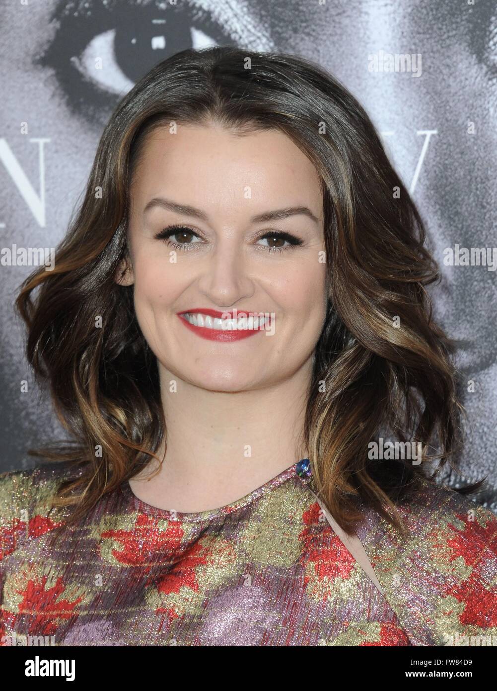 Alison Wright aux arrivées pour confirmation Premiere à HBO Films, les Studios Paramount Theatre, Los Angeles, CA 31 mars 2016. Photo par : Dee Cercone/Everett Collection Banque D'Images