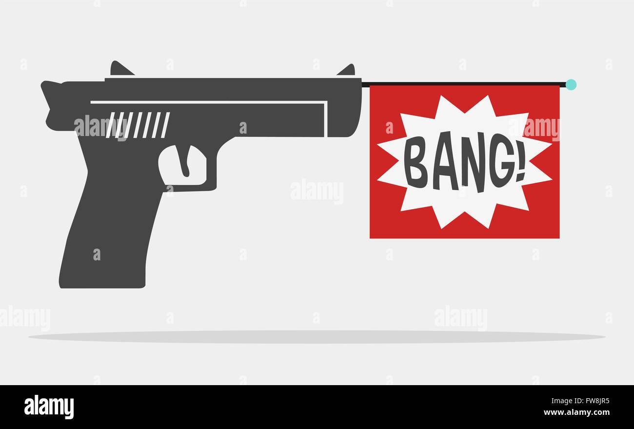Message fun gun for annoncer Illustration de Vecteur