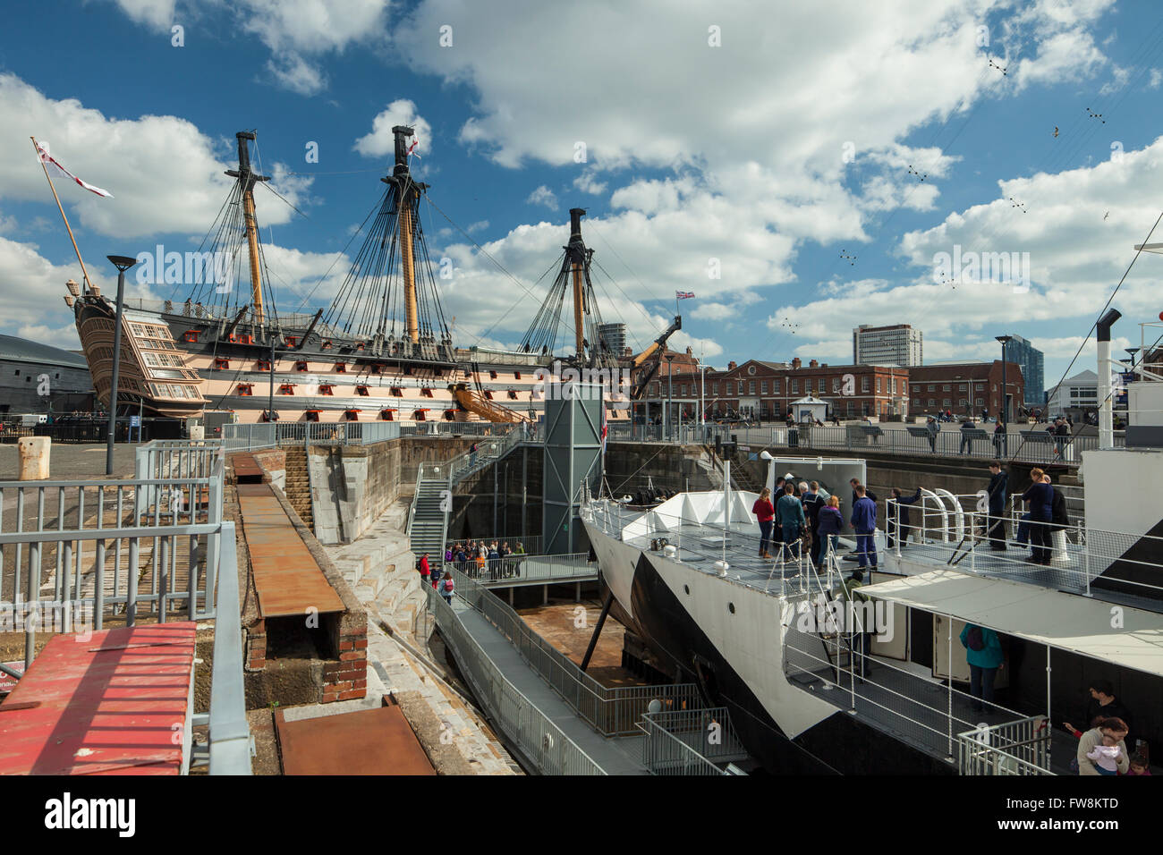 Portsmouth Historic Dockyard. Banque D'Images
