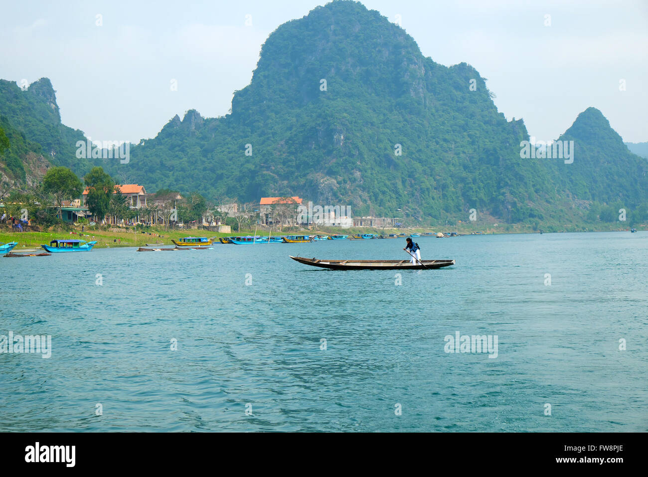 Phong Nha Ke Bang, grotte, un étonnant, merveilleux cavern à Bo Trach, Vietnam, world heritage du Viet Nam, de visiter en bateau Banque D'Images