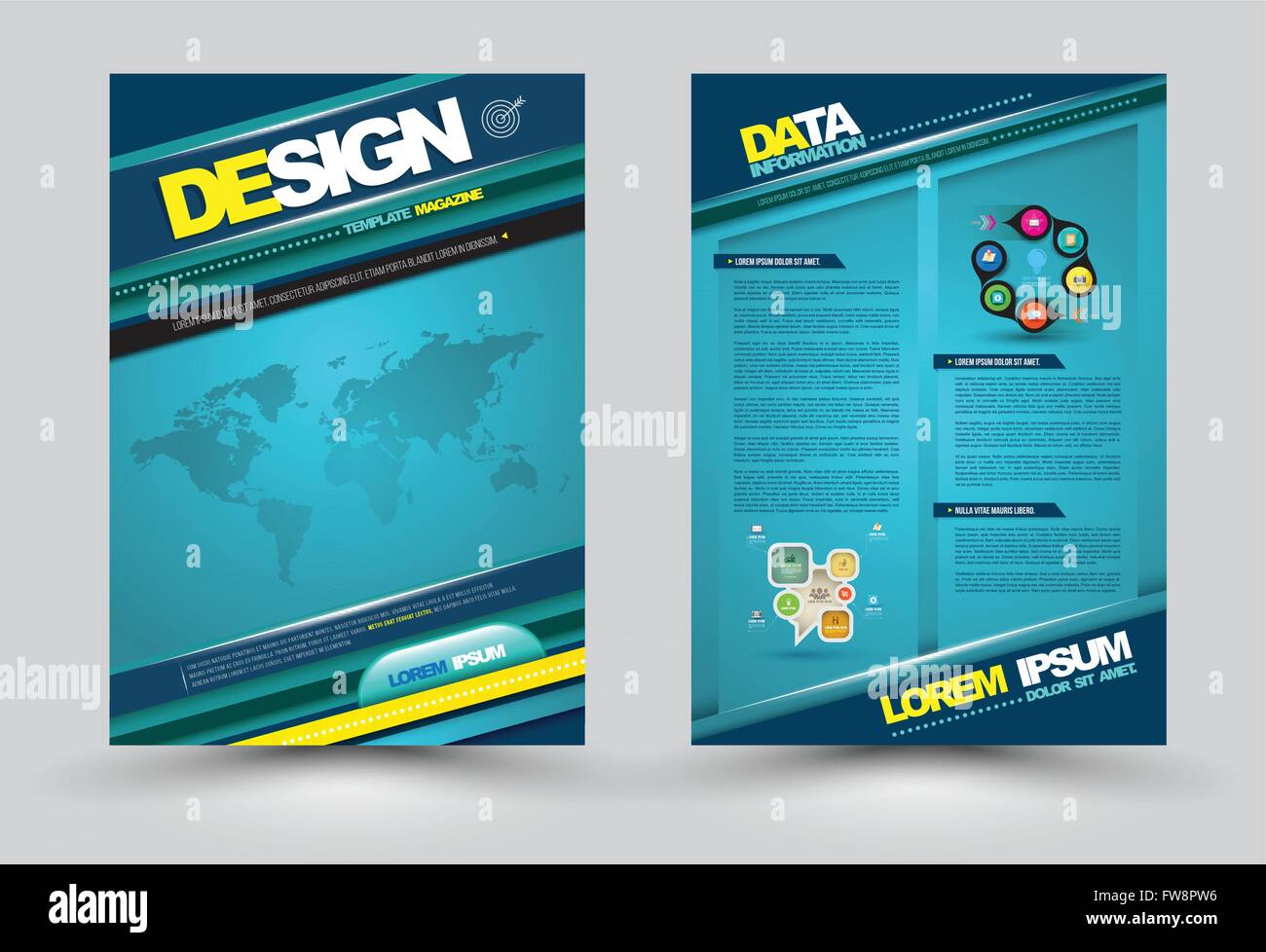 Modèle de page vecteur conception de style moderne. Vector illustration. Peut utiliser pour les données d'rapport, présentation, page web, printin Illustration de Vecteur