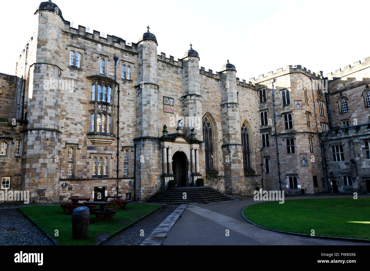 Château de Durham, une partie de l'University College de Durham, Tyne et Wear district dans le nord-est de l'Angleterre. Banque D'Images