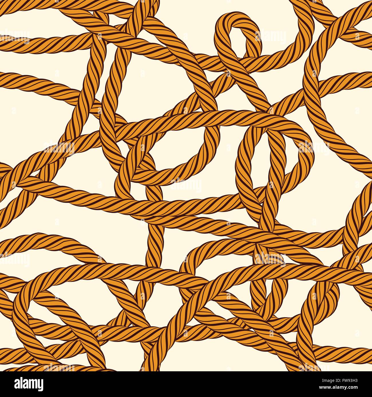 Tangled transparente motif boucles de corde Illustration de Vecteur
