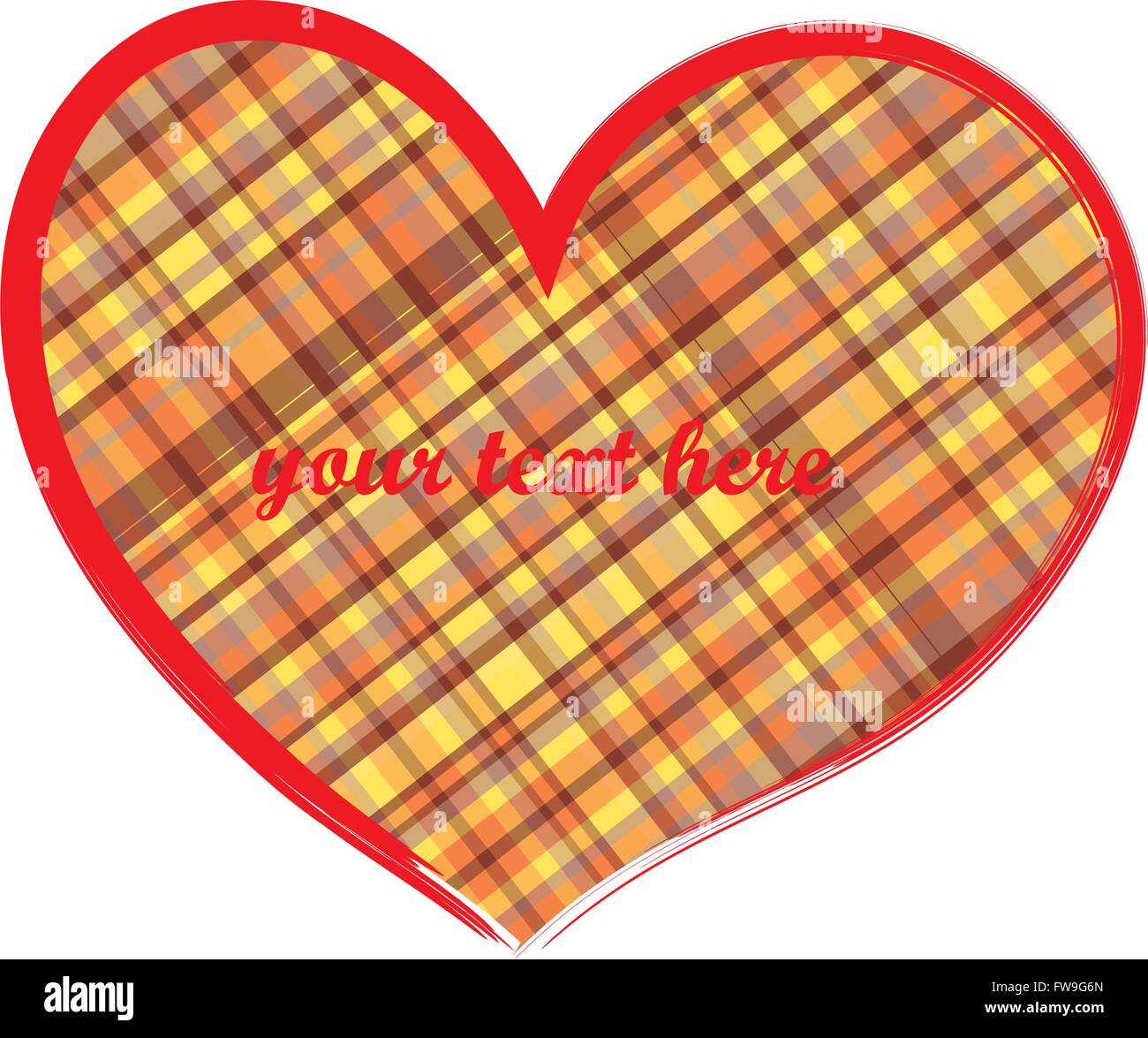 Dessin valentine vecteur avec votre texte dans c Illustration de Vecteur