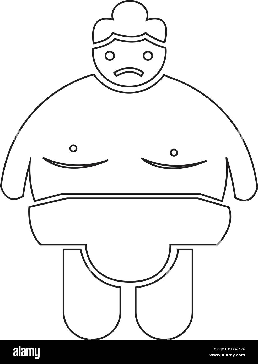 Icône gens Sumo Illustration design Illustration de Vecteur