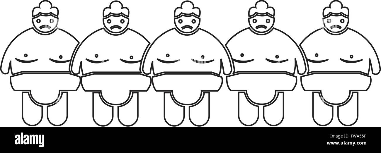 Icône gens Sumo Illustration design Illustration de Vecteur