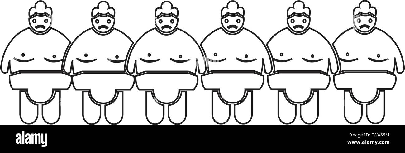 Icône gens Sumo Illustration design Illustration de Vecteur
