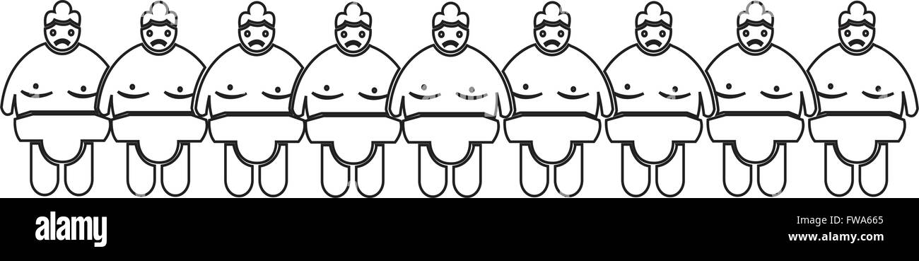 Icône gens Sumo Illustration design Illustration de Vecteur