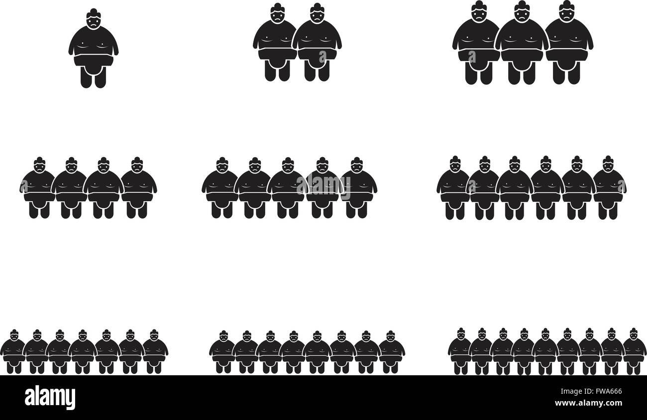 Icône gens Sumo Illustration design Illustration de Vecteur