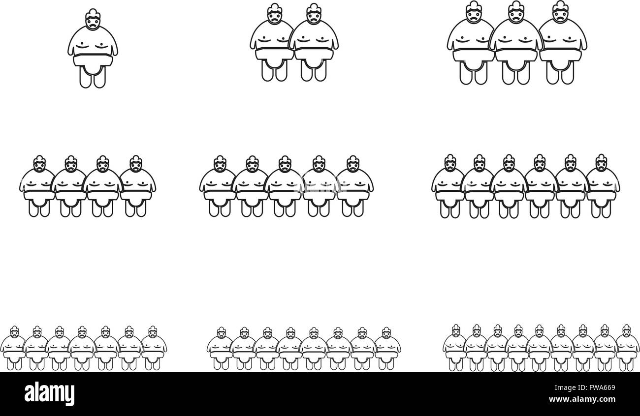 Icône gens Sumo Illustration design Illustration de Vecteur