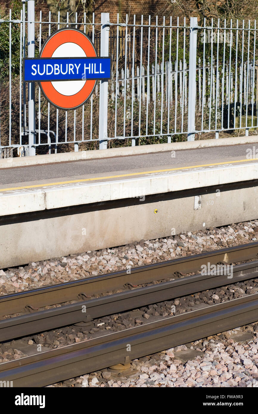 Les voies de chemin de fer à Sudbury hill Londres Banque D'Images