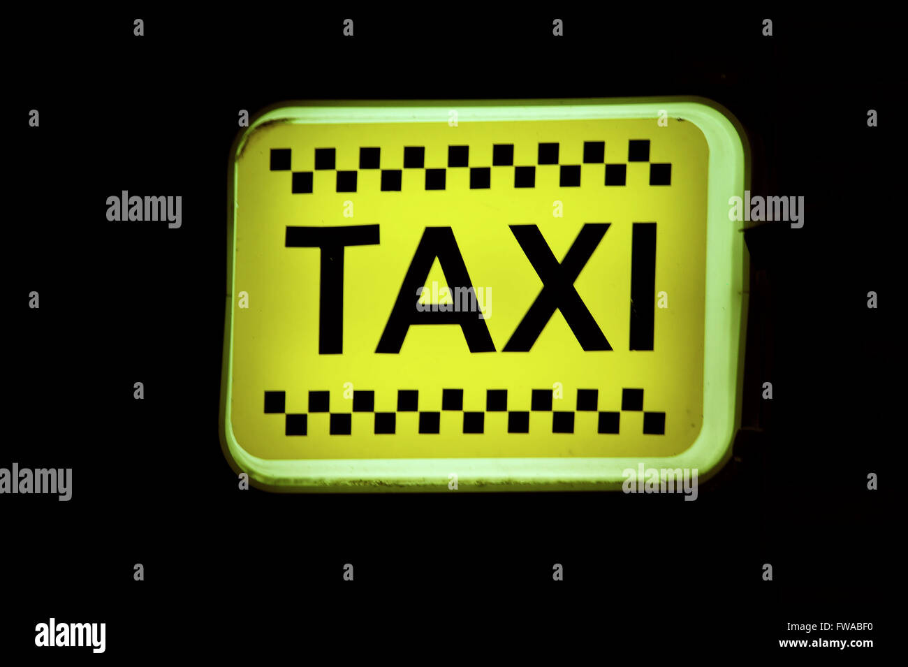 Arrêt de taxi, Spanien. Banque D'Images