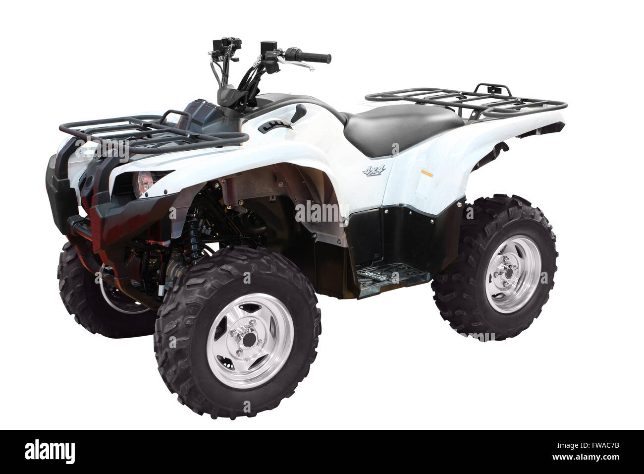 4x4 blanc isolé vtt Banque D'Images