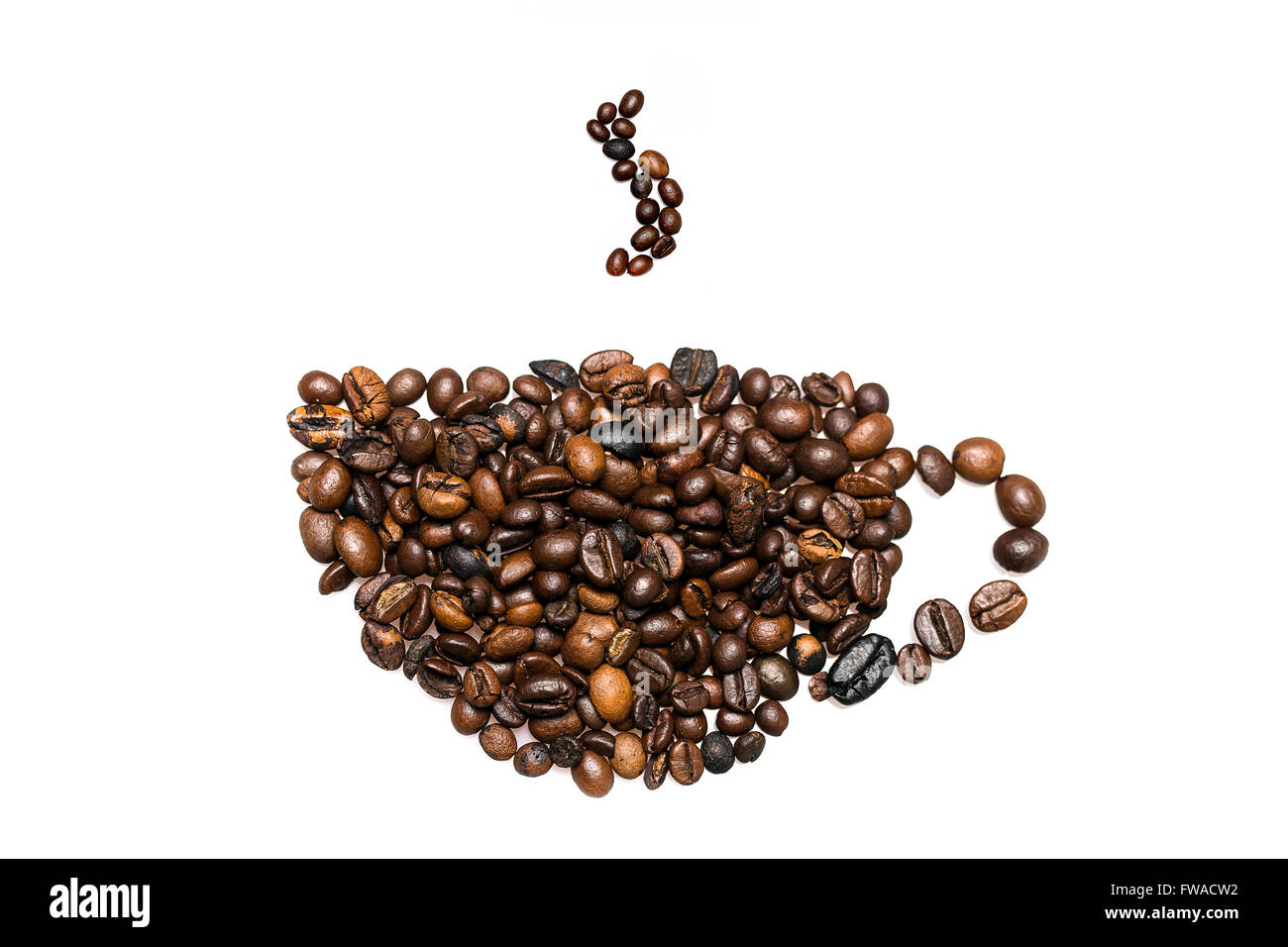 Arrière-plan de café avec café torréfié Banque D'Images