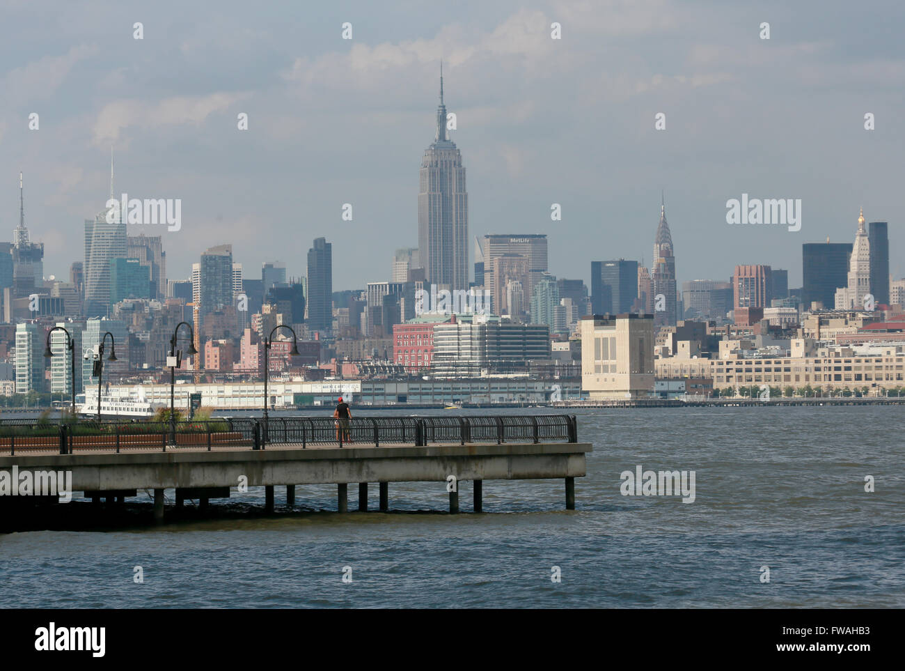 L'Empire State Building et le New York City skyline. Banque D'Images