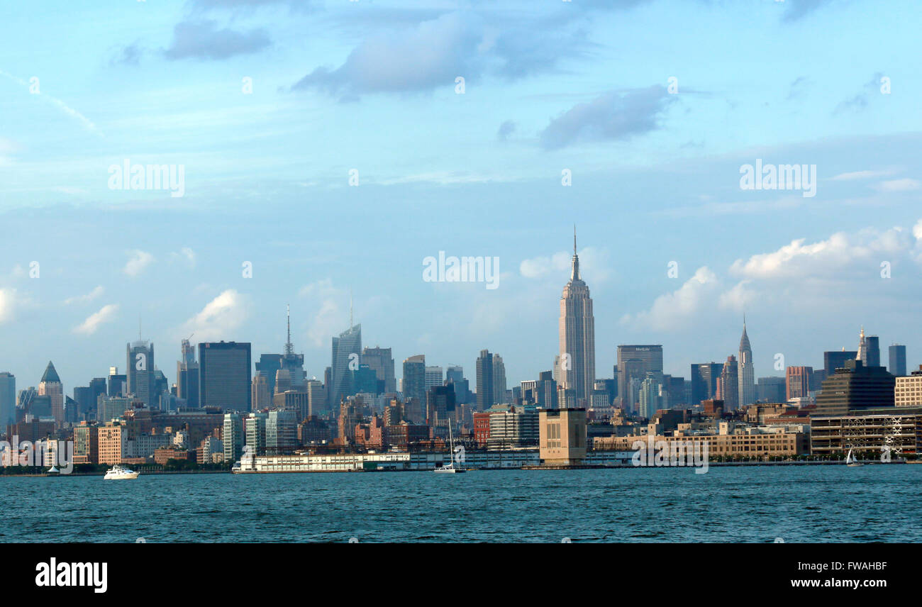 L'Empire State Building et le New York City skyline. Banque D'Images