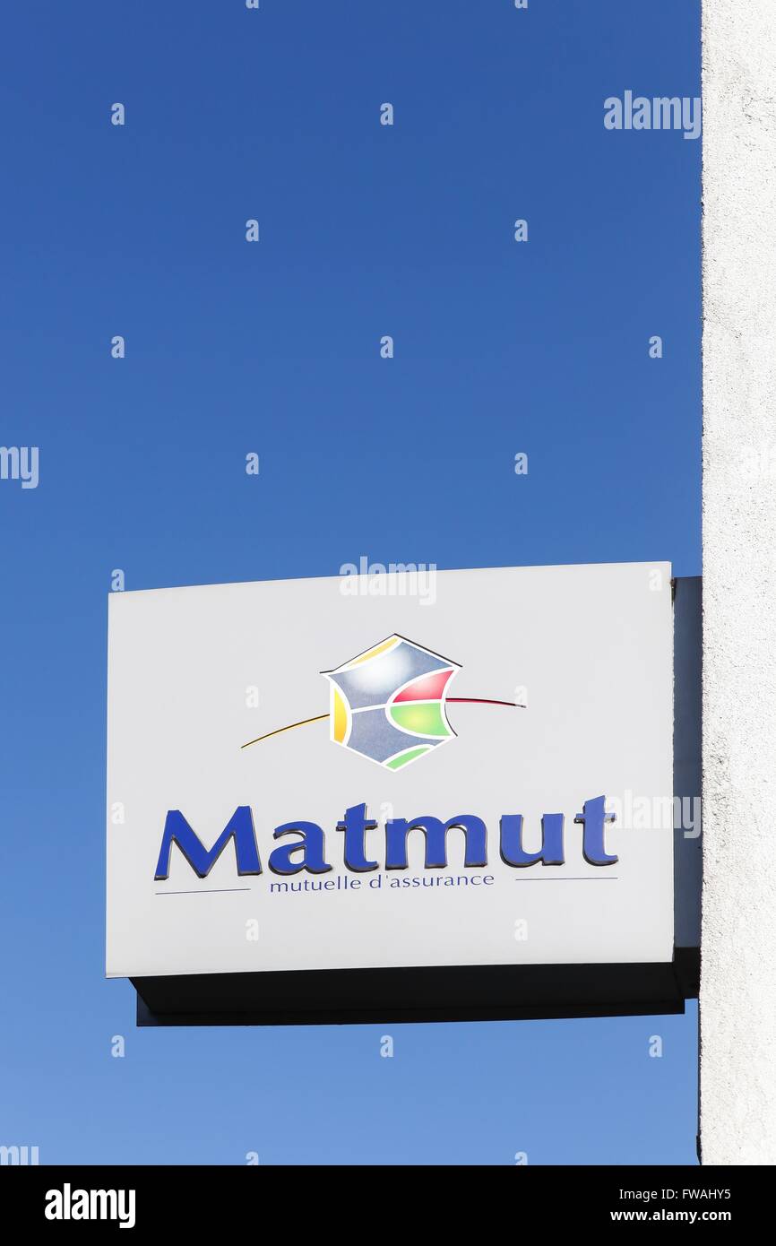 Matmut logo sur un mur Banque D'Images