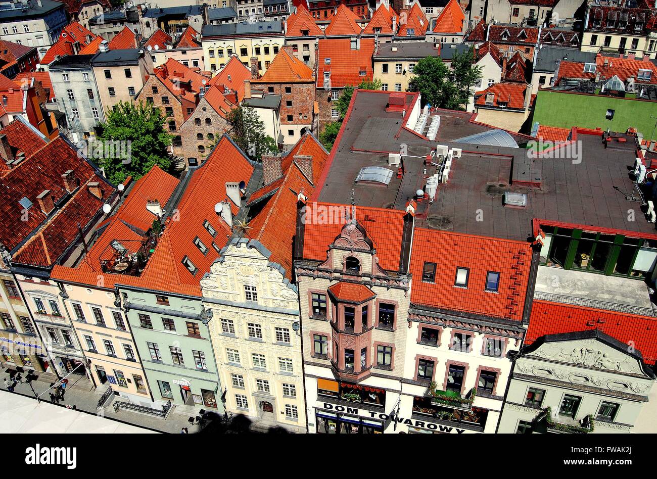 Torun, Pologne : 17-18 septembre siècle vu de l'hôtel de ville (Ratusz Staromiejski) tour Banque D'Images