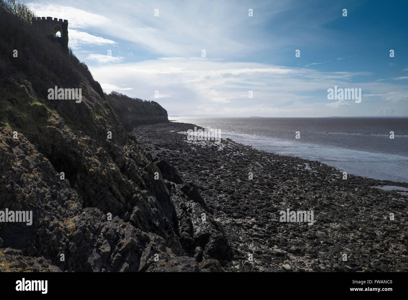 Canal de Bristol Somerset Clevedon Banque D'Images