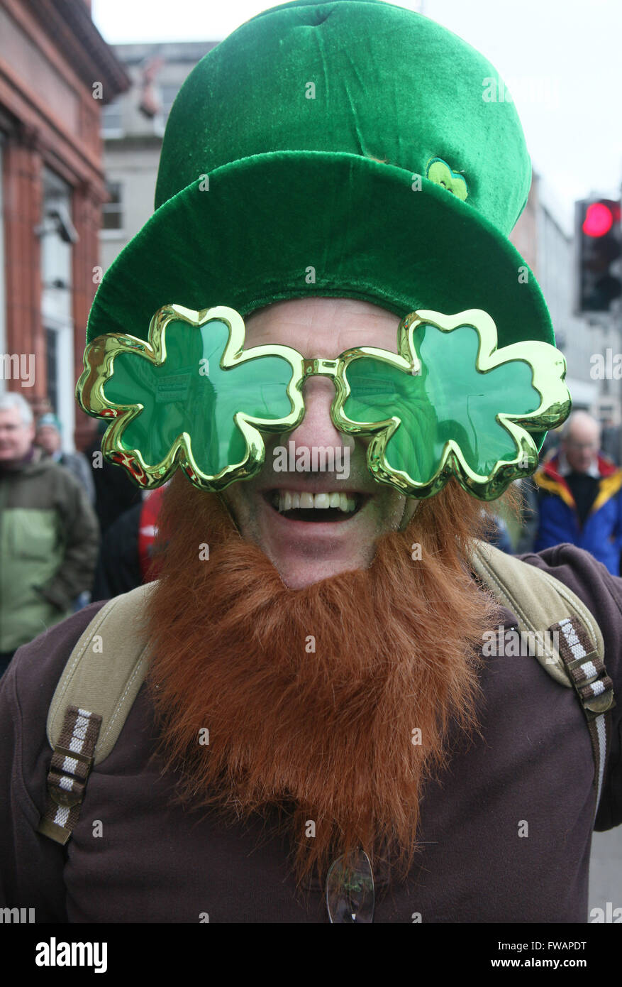 Célébrations de la St Patrick à Dublin, Irlande le 17 mars Banque D'Images