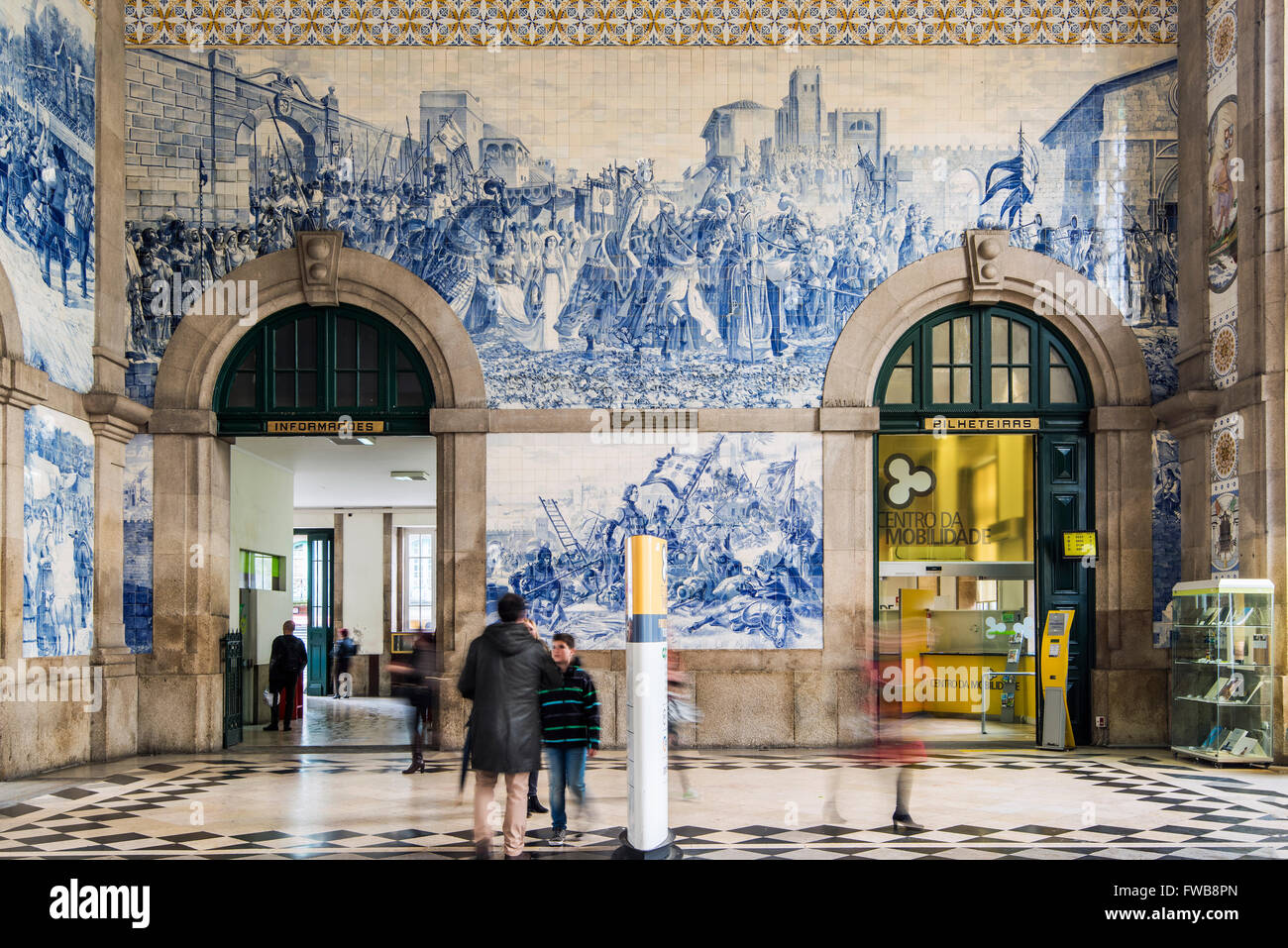 La gare de São Bento, Porto, Portugal Banque D'Images