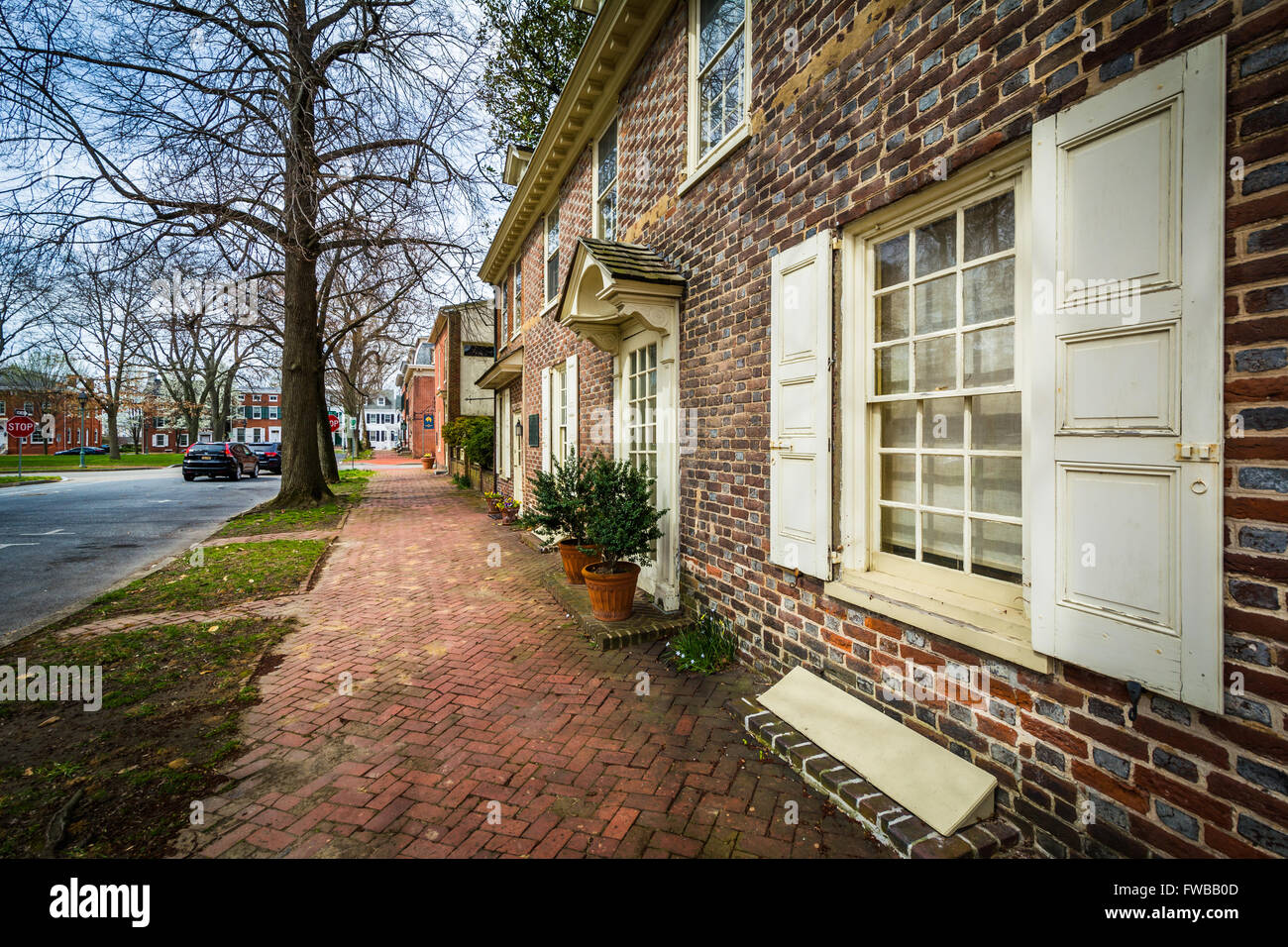 Maison de briques historique de Dover, Delaware. Banque D'Images
