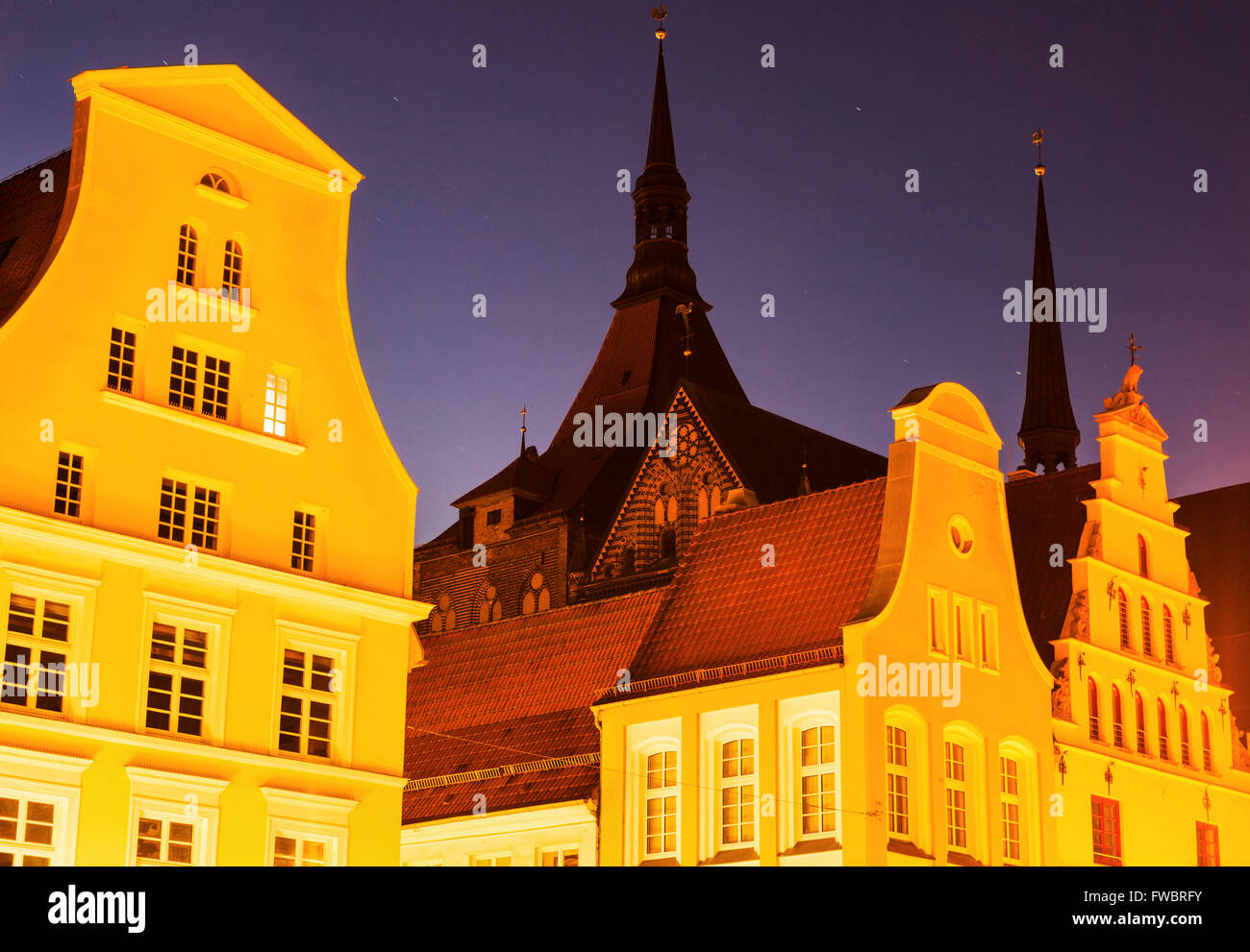 L'église Sainte Marie de Rostock Banque D'Images