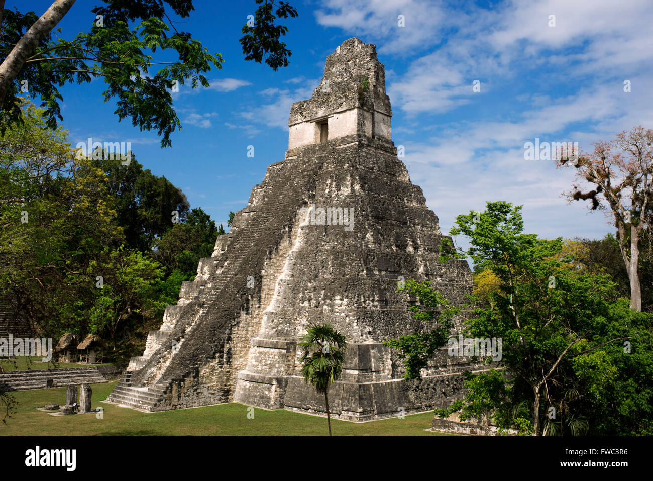 Pyramide de Tikal ruines (UNESCO site), au Guatemala. Grand Jaguar Temple (Temple I Site maya précolombienne) à Tikal, El Petén la Banque D'Images